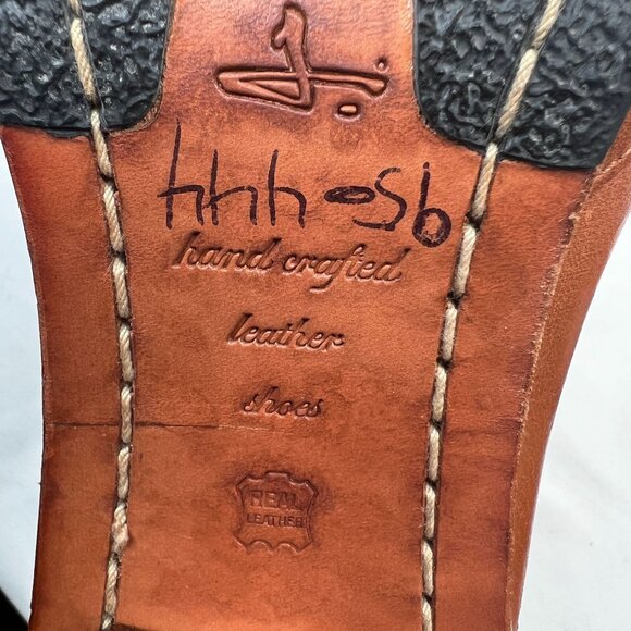 Anthropologie J Shoes Hardwick Booties Leather Buckle Block Heel Booties Brown 7 - Picture 12 of 13